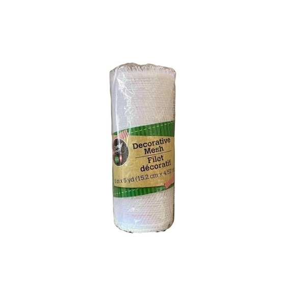 New 3x CRAFTERS SQUARE Red White Glitter Decorative Mesh Craft Wreath Ribbon - Picture 2 of 3